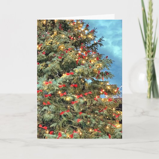 O kerstboom feestdagen kaart (Voorkant)