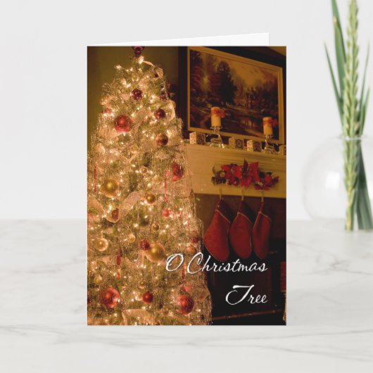 O Kerstboom Feestdagen Kaart (Voorkant)
