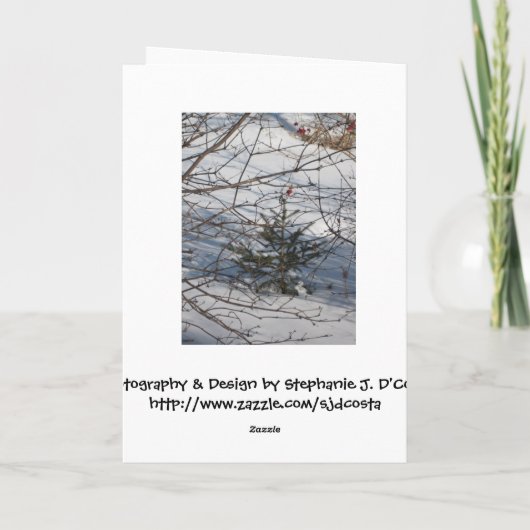 O kerstboom feestdagen kaart (Achterkant)