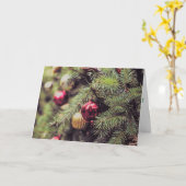O Kerstboom Kaart (Gele Bloem)
