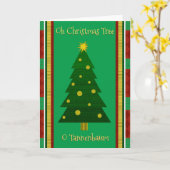 O, kerstboom kerstkaart kaart (Gele Bloem)