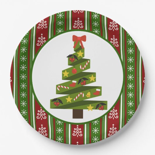 O Kerstboom Papieren Bordje (Voorkant)