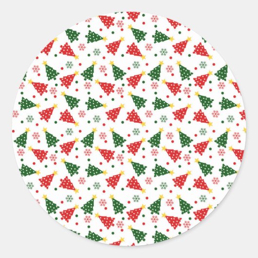 o kerstboom ronde sticker (Voorkant)