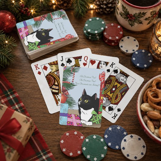 O kerstboom speelkaarten