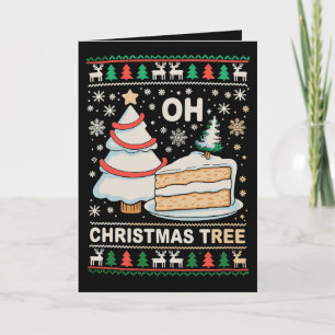 O Kerstboom Taarten Lelijke Kerst Vakantie Feestdagen Kaart