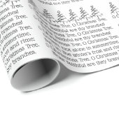 O Kerstboom Typografie Carol ThMED Cadeaupapier (Rol Hoek)