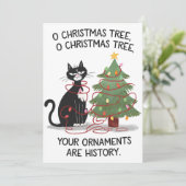 O Kerstboom Uw Ornamenten zijn geschiedeniskat Kaart (Staand voorkant)