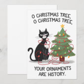O Kerstboom Uw Ornamenten zijn geschiedeniskat Kaart (Voorkant / Achterkant)