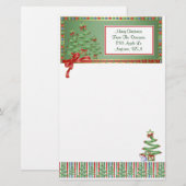 O kerstboomfeestdag briefpapier (Voorkant / Achterkant)