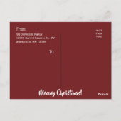 O kerstboomkat-feestfoto briefkaart (Achterkant)