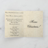 O Kerstkaart van de Lyrische gedichten van de Feestdagen Kaart (Binnen)