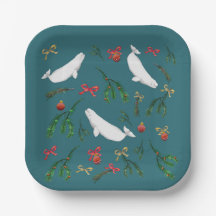 O Kerstmis Beluga Whale Illustratie Holiday