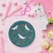 O Kerstmis Beluga Whale Illustratie Holiday Papieren Bordje (Feest)