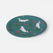 O Kerstmis Beluga Whale Illustratie Holiday Papieren Bordje (Gekanteld)