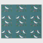 O Kerstmis Beluga Whale Illustratiepatroon Cadeaupapier (Vlak)