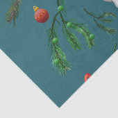 O Kerstmis Beluga Whale Illustratiepatroon Tissuepapier (Detail)