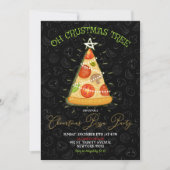 O Kerstmis Boom Kerst Pizza Feest Kaart (Voorkant)