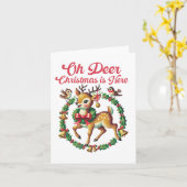 O Kerstmis is hier Kaart (Gele Bloem)