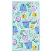 O Kerstmis Whimsey Folk Art Klein Cadeauzakje (Achterkant)