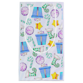 O Kerstmis Whimsey Folk Art Klein Cadeauzakje