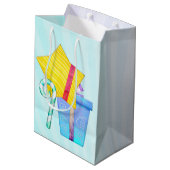 O Kerstmis Whimsey Folk Art Medium Cadeauzakje (Achterkant Gekanteld)