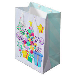 O Kerstmis Whimsey Folk Art Medium Cadeauzakje