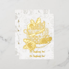 O Kerstthee!  O Kerstthee! Folie Feestdagen Briefkaart