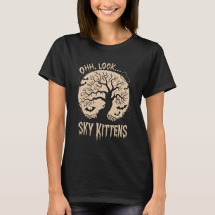 O Kijk Luchtkatjes Halloween Grappige Vleermuislie T-shirt