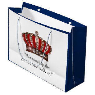 "O King, we aanbidden de grond waar je op loopt!" Large Cadeautasje