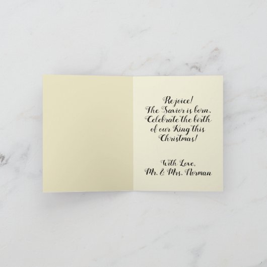 O kleine stad Bethlehem Feestdagen Kaart (Binnen)