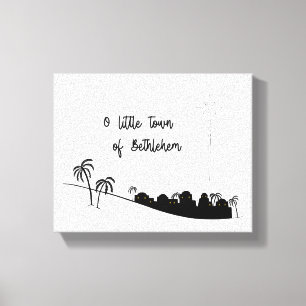 O Kleine Stad van Bethlehem Verpakte Canvas Art