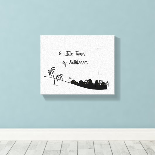 O Kleine Stad van Bethlehem Verpakte Canvas Art Afdruk (Insitu (Houten vloer))