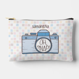 O, knap! Blauwe Pastel Camera Etui