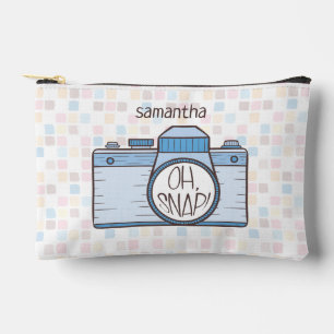 O, knap! Blauwe Pastel Camera Etui