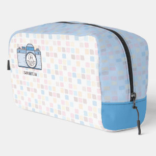 O, knap! Blue Pastel Camera toilettas Toilettasje