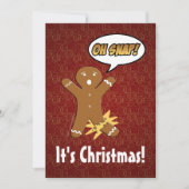 O, knap! Funny Gingerbread Man Kaart (Voorkant)