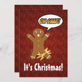 O, knap! Funny Gingerbread Man Kaart (Voorkant / Achterkant)