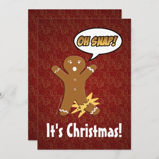 O, knap! Funny Gingerbread Man Kaart (Voorkant / Achterkant)