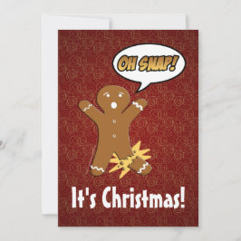 O, knap! Funny Gingerbread Man Kaart