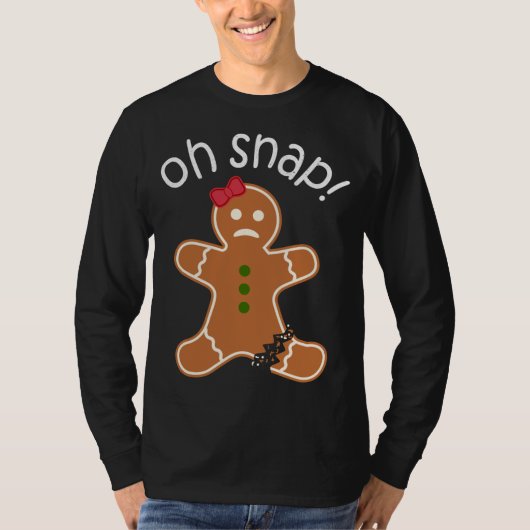 O, knap! Gingerbread Koekje Kleding Kerst T-shirt (Voorkant)