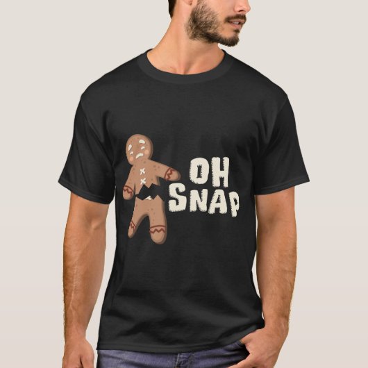 O, knap! Grappige Gebroken Gingerbread Man - Kerst T-shirt (Voorkant)