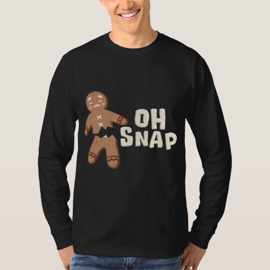O, knap! Grappige Gebroken Gingerbread Man - Kerst T-shirt (Voorkant)