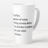 O, koffie, latte mok (Rechterhoek)