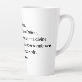O, koffie, latte mok