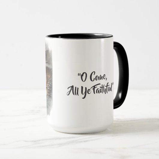 O kom, alle gij trouwe kerstkoffie Mok (Voorkant rechts)