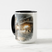 O kom, alle gij trouwe kerstkoffie Mok (Voorkant links)