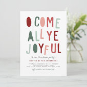 O Kom allemaal Ye Joyful | Kerstfeest Feestdagenkaart (Staand voorkant)