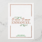 O kom, Emmanuel! Folie Feestdagenkaart (Voorkant)