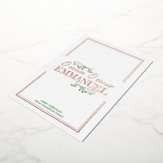 O kom, Emmanuel! Folie Feestdagenkaart (Gedraaid)