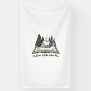 O kom, laat ons Hem aanbidden Kerstboek ontwerp_1 Spandoek